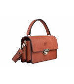 Kabelka kožená MONA - oranžová